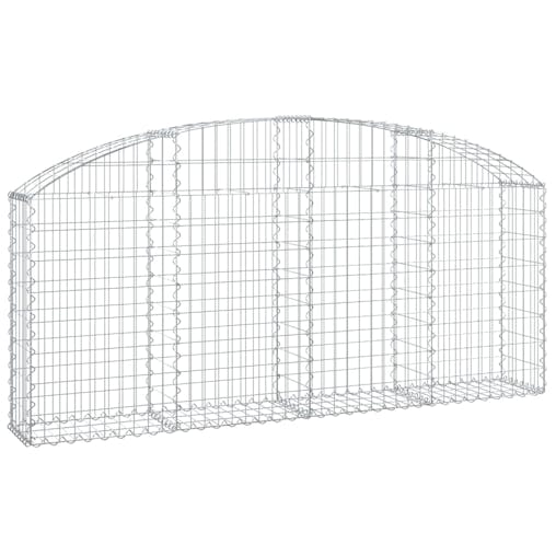 NNEVL Arched Gabion Basket 200x30x80/100 cm Galvanised Iron