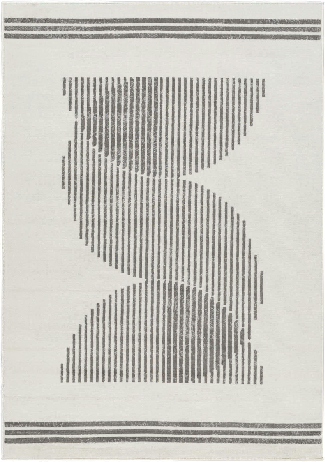 REILY - Tapis Scandinave Hygge Blanc Cassé/Gris 152x213