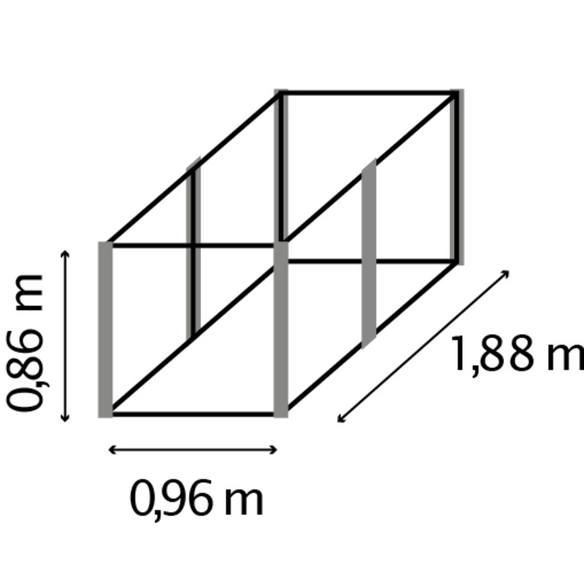 Hochbeet »Meta 858«, BxHxL: 96,2 x 86 x 187,7 cm, Zincalume®