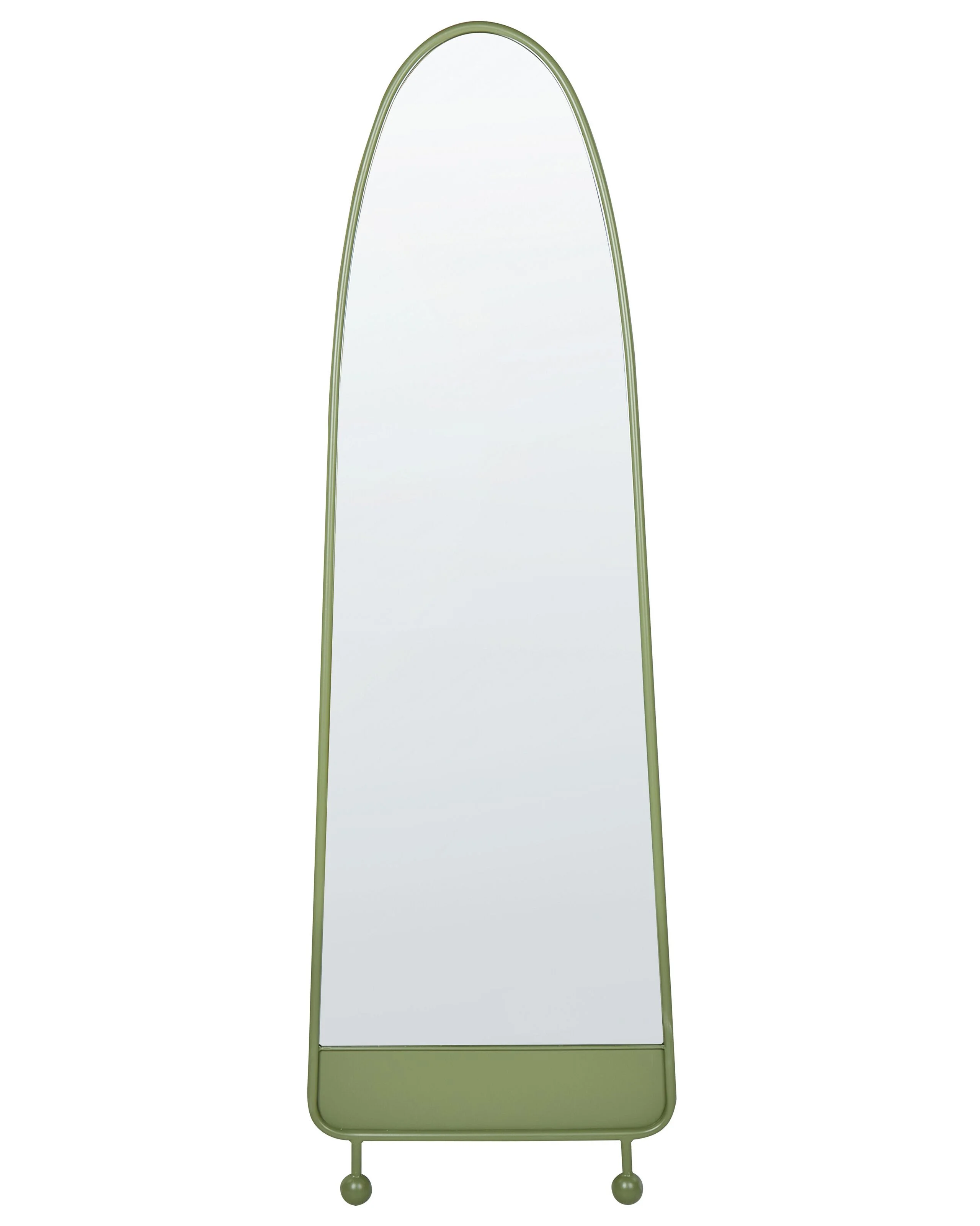 Lustro ścienne metalowe 45x146 cm zielone