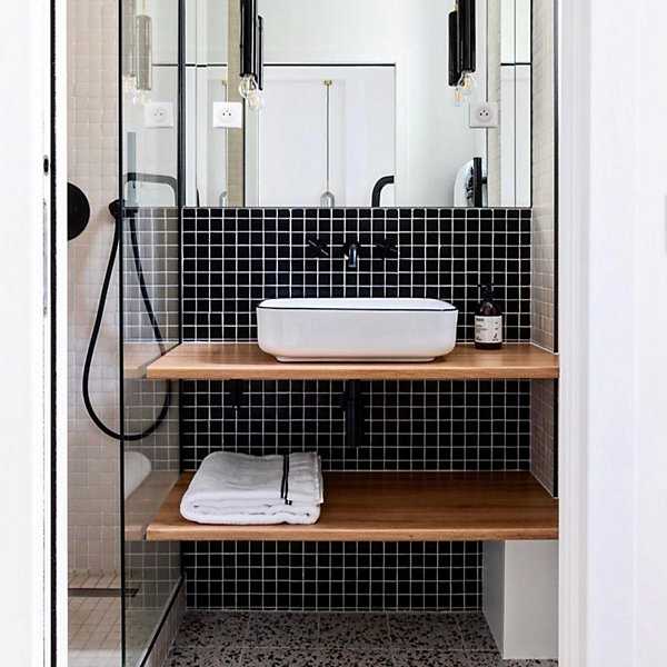 Mosaïque pâte de verre UNICOLOR CARRé 2.3x2.3cm couleur : 103 Anti-dérapant Classe 3 boite de 2 m2