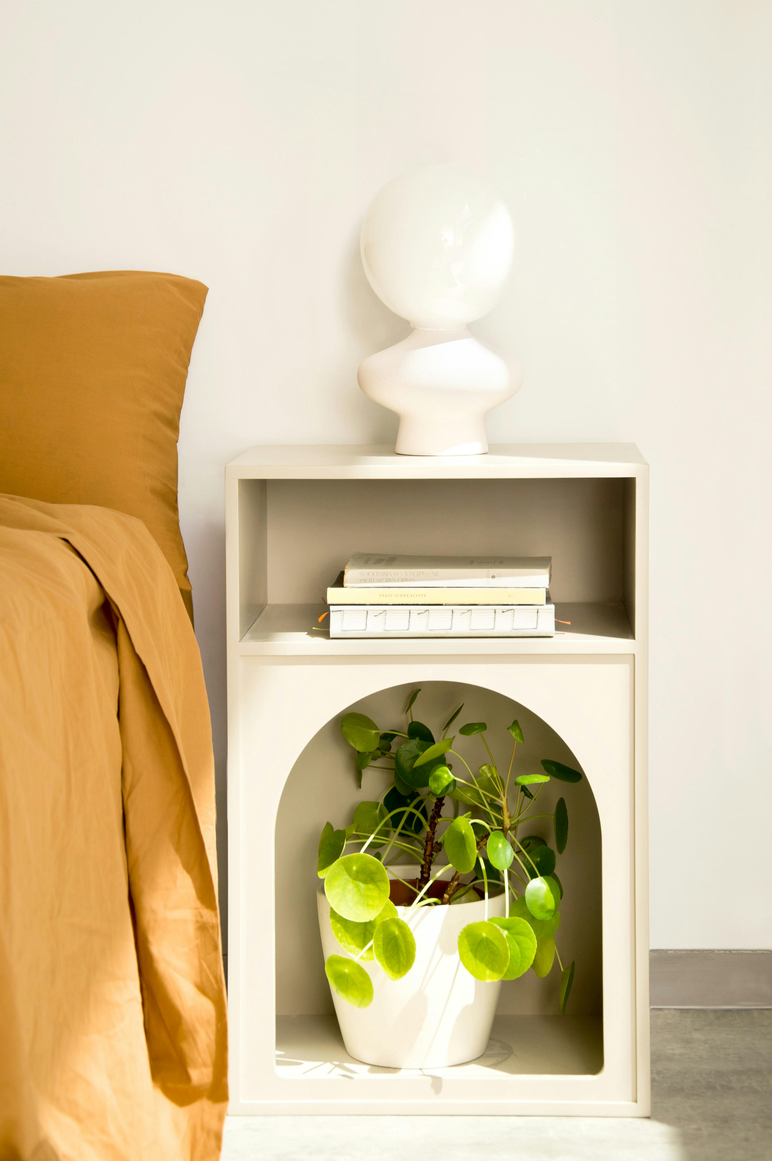 ORSON - Chevet rangement En Mdf Laqué Taupe