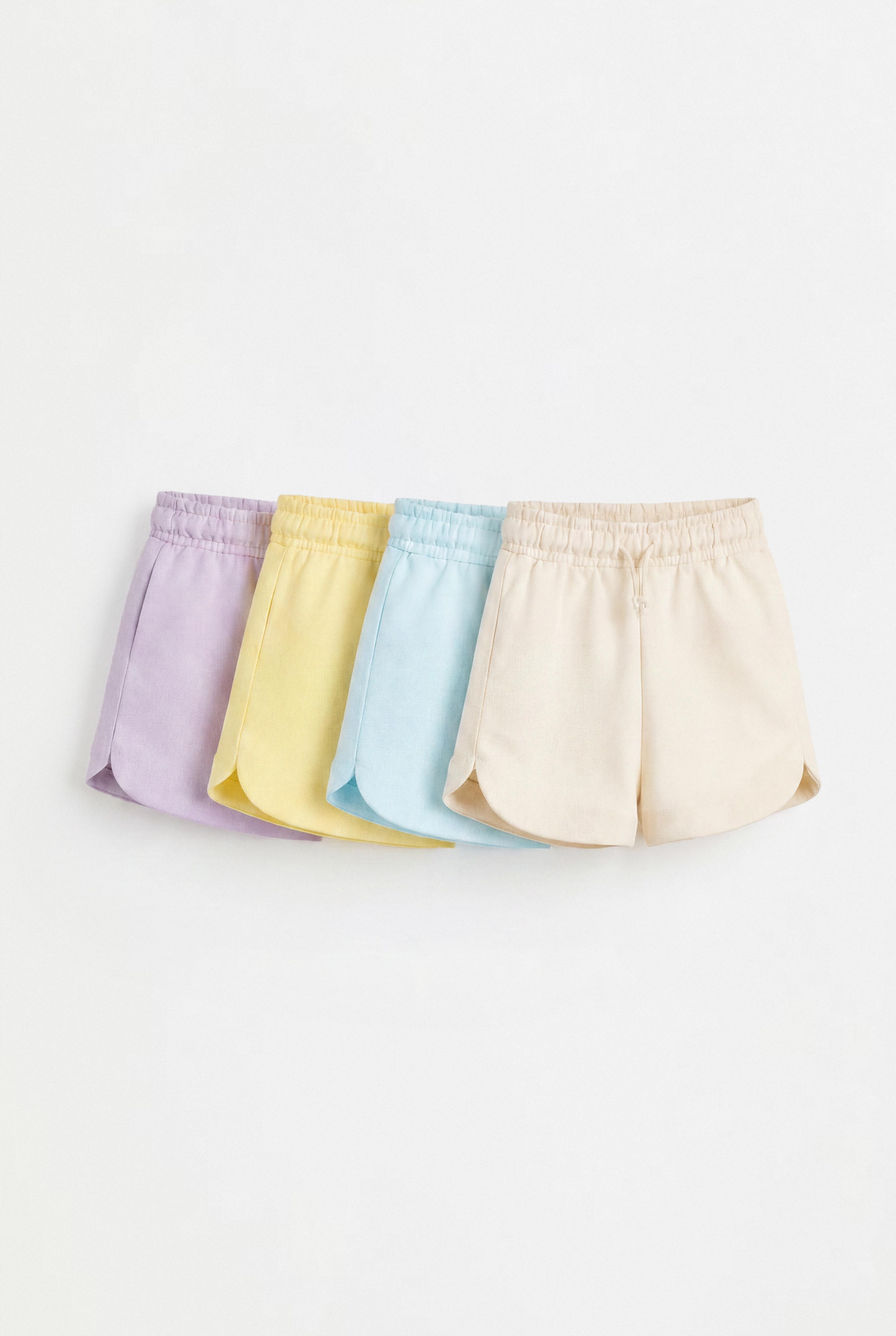 Pack 4 shorts felpa lisos