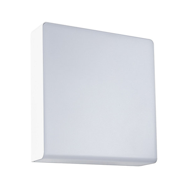 Applique d'extérieur LED Azalena Détecteur de mouvement crépusculaire (HF) IP44 250x250mm 3000K 8,5W 700lm 230V Blanc Matière plas