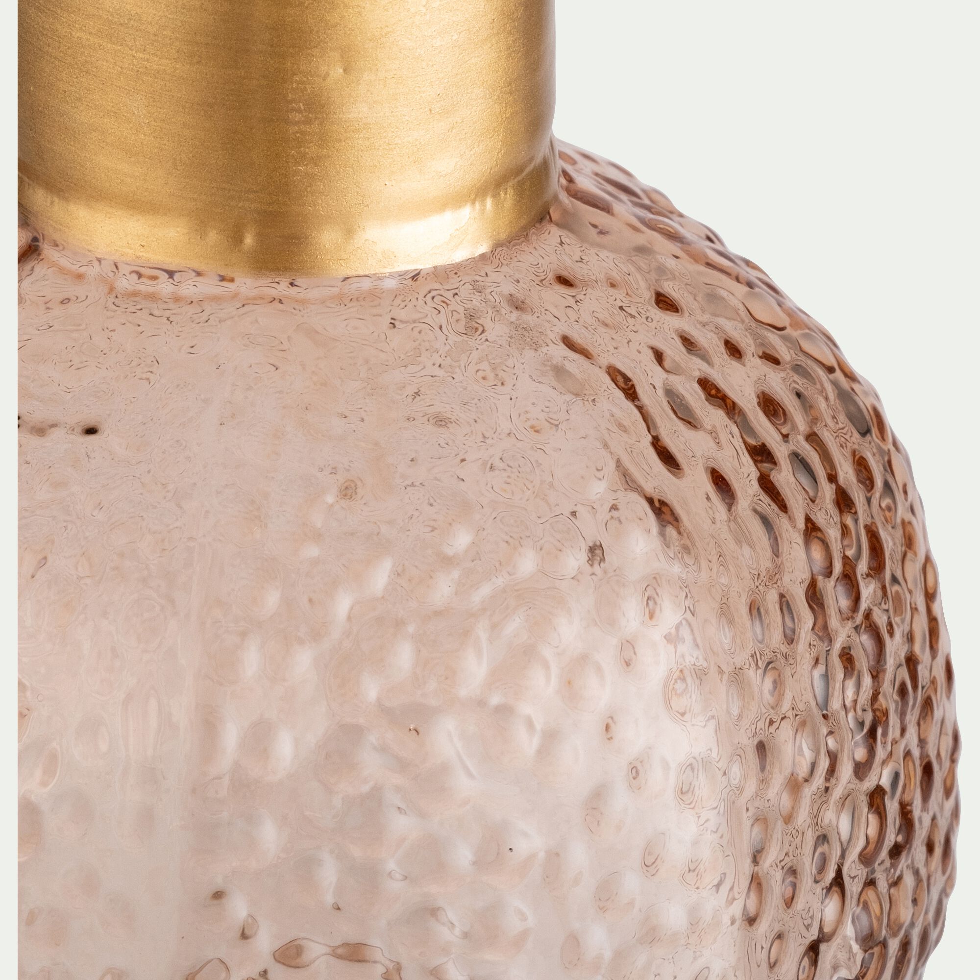 VEALI - Vase boule en verre H12cm - rose