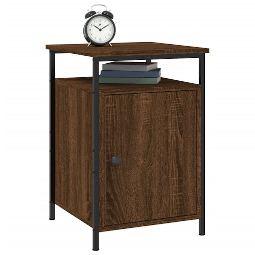 NNEVL Bedside Cabinets 2 pcs Brown Oak 40x42x60 cm Engineered Wood