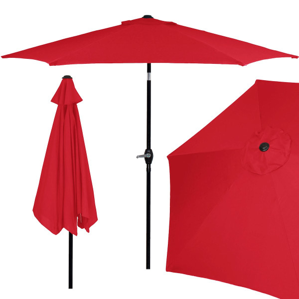 Parasol ogrodowy 260 cm składany z korbą na taras