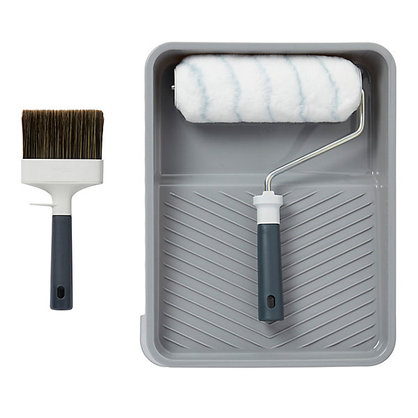 Kit bac   pinceau 100mm   rouleau façade GoodHome 230mm