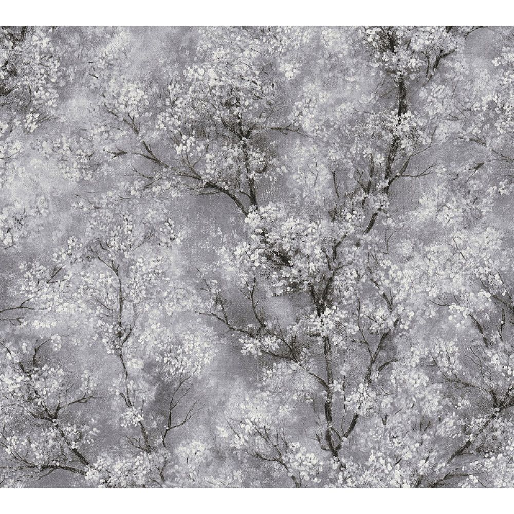 TAPET A.S CREATION LIVING WALLS CHERRO BLOSSOM GRÅ 37420-1