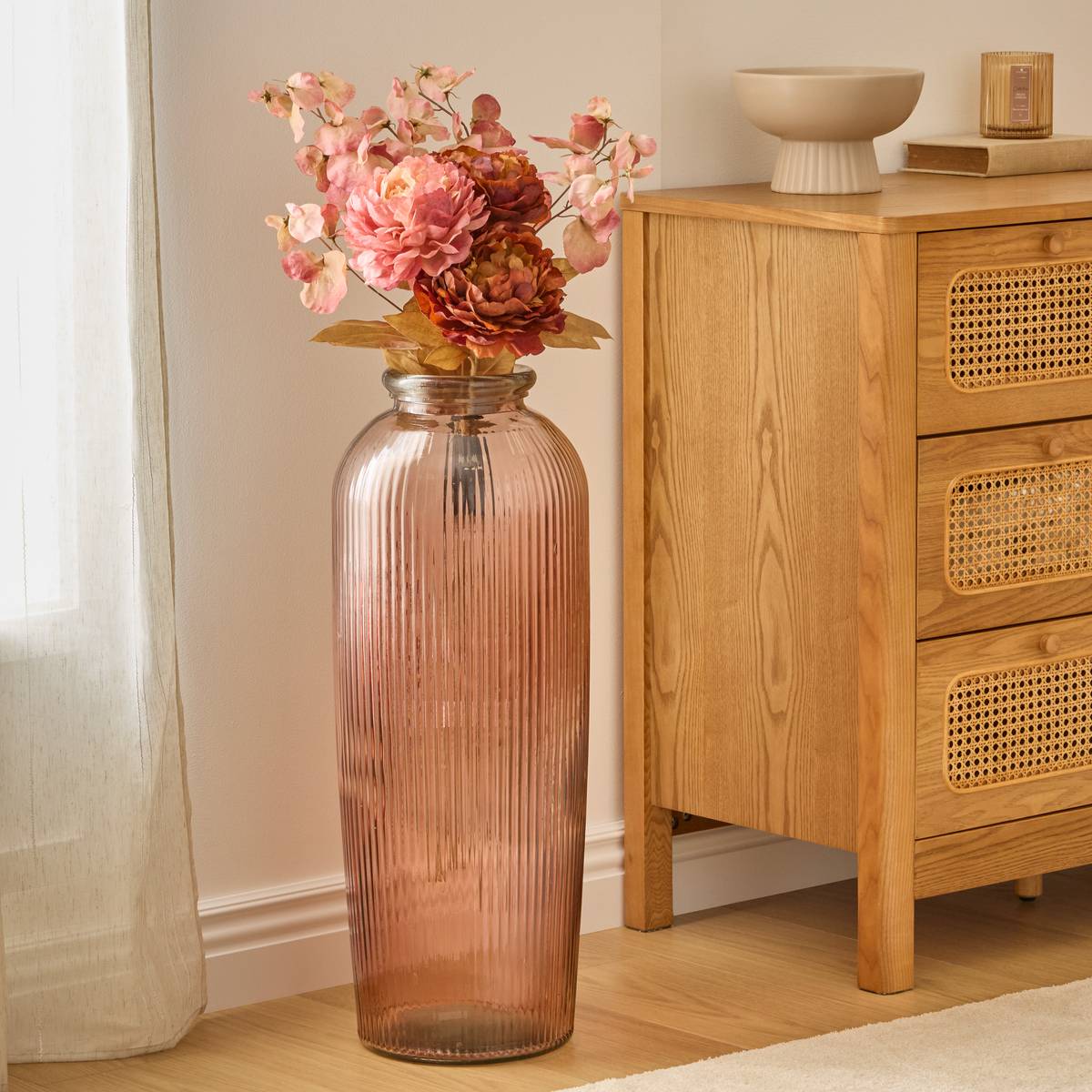 Vase "Luz" Pink, H.72 cm