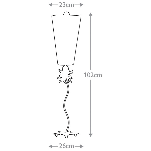 Lampa stołowakremowo-brązowa Anemone 1xE27x100W wys:101,6cm Flambeau