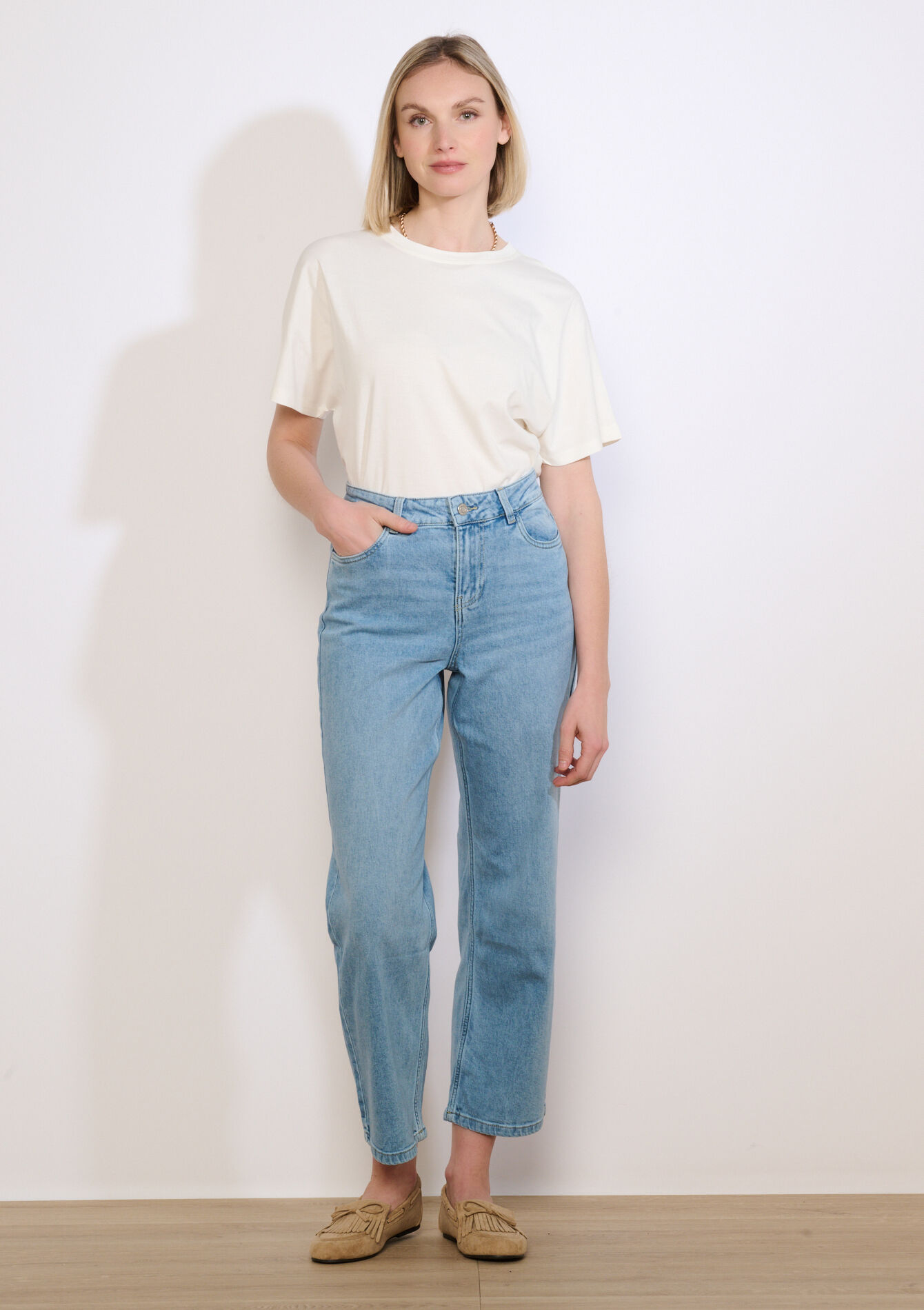 7/8 jeans met hoge taille