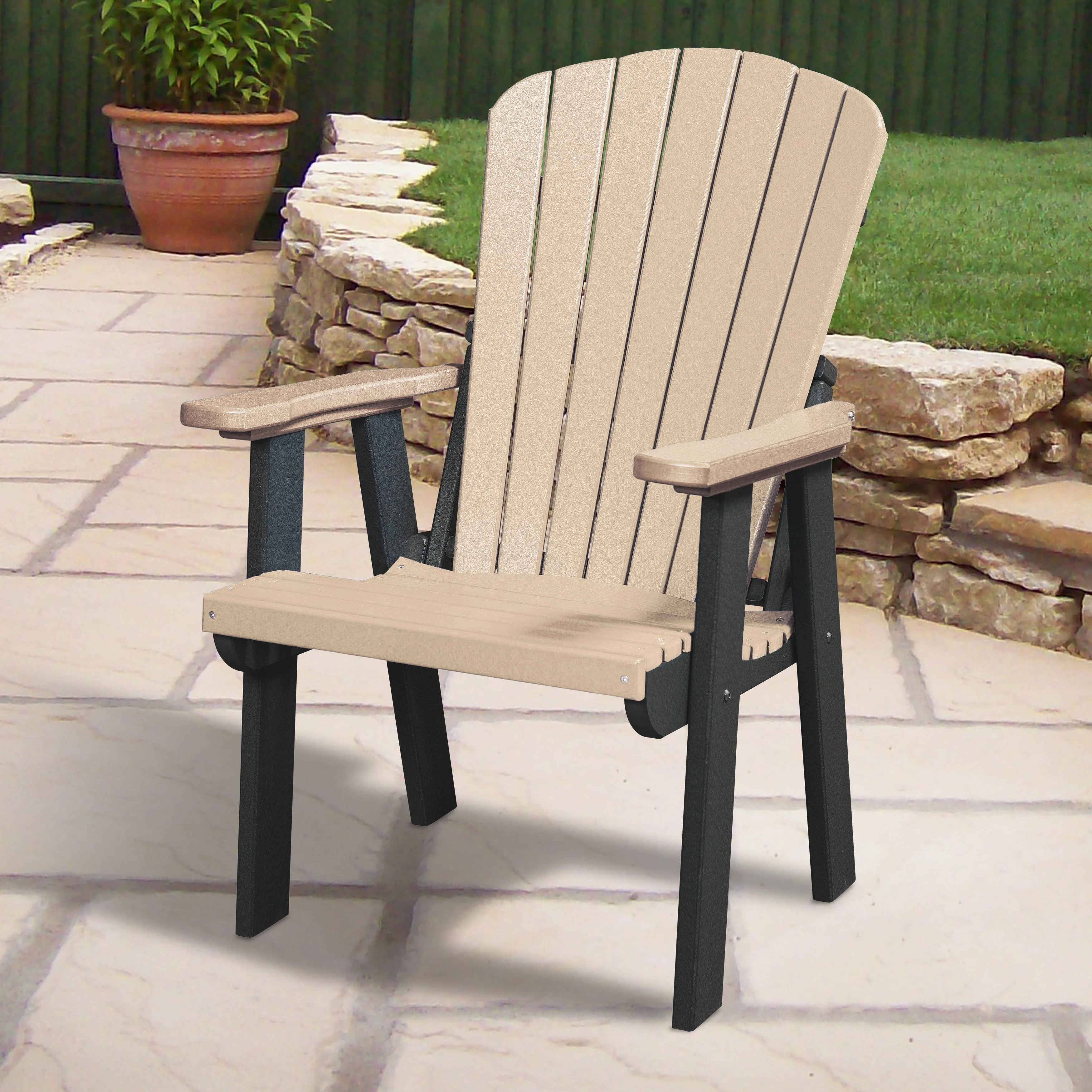 OS Home and Office Model Fan Back Chair in Weatherwood with a black base