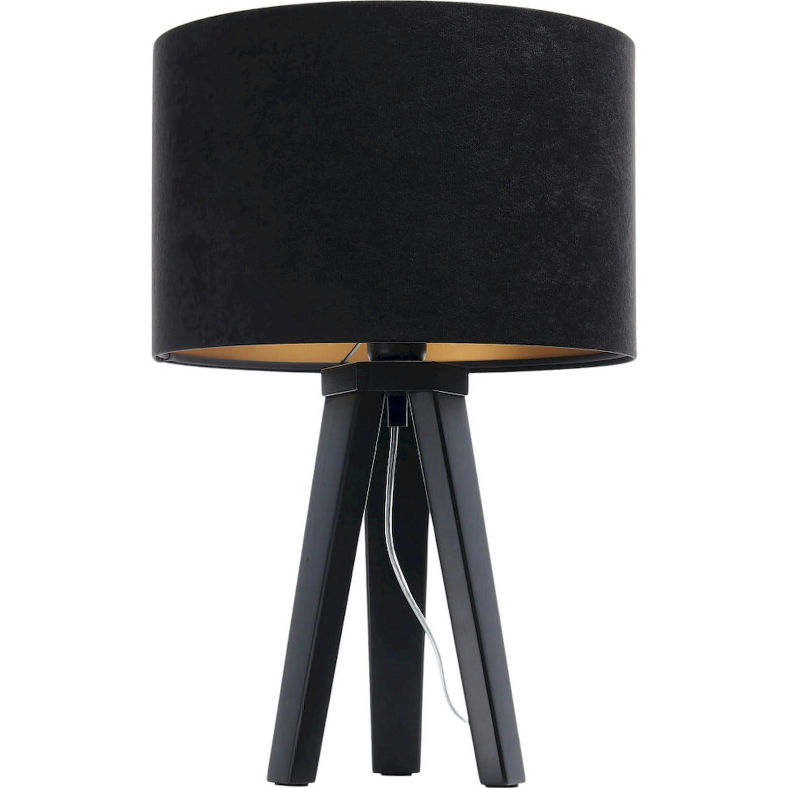 GLAMOUR - Lampe de chevet Bois Noir 30x30x46 cm