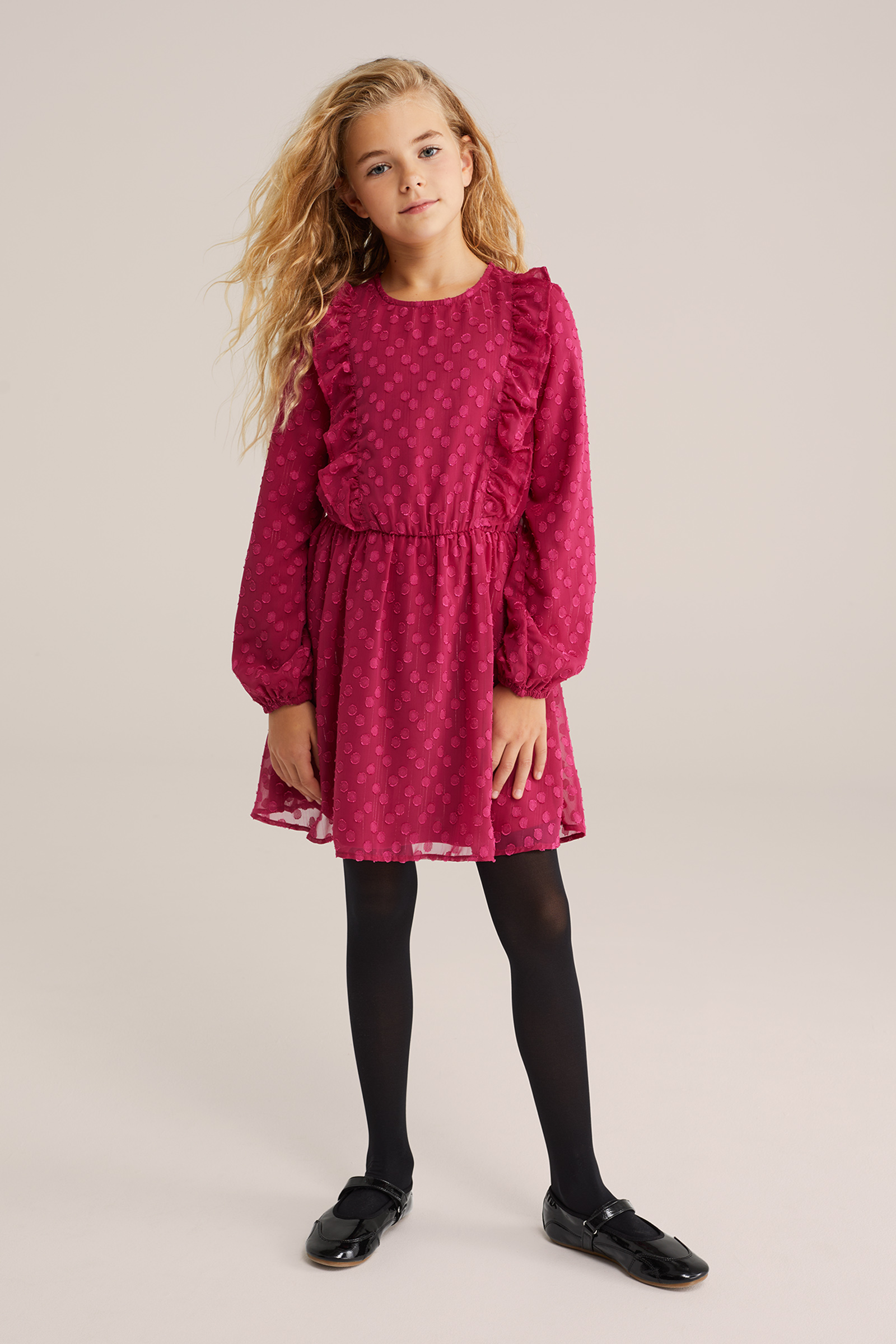 Meisjes jurk met structuur