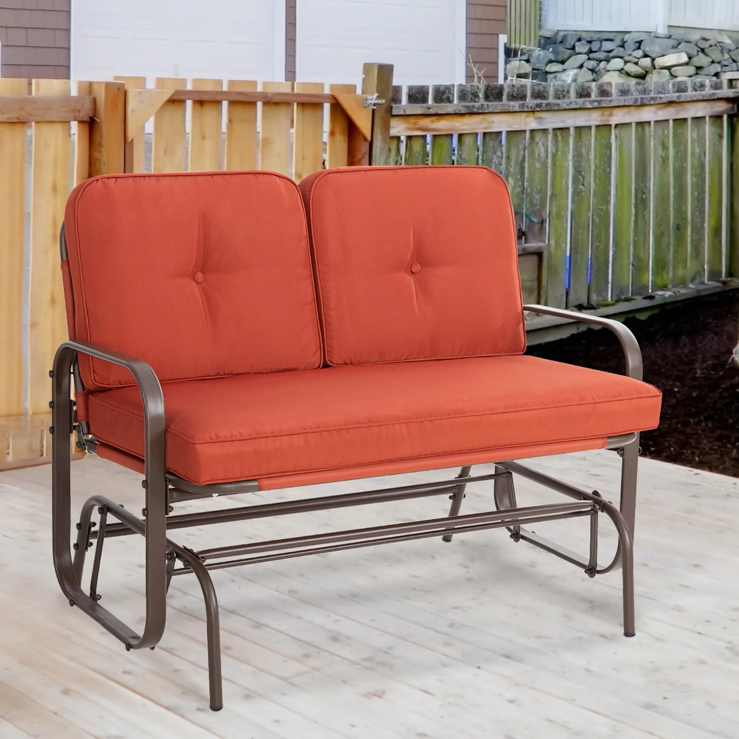 Futzca Outdoor Patio Glider Rocking Bench