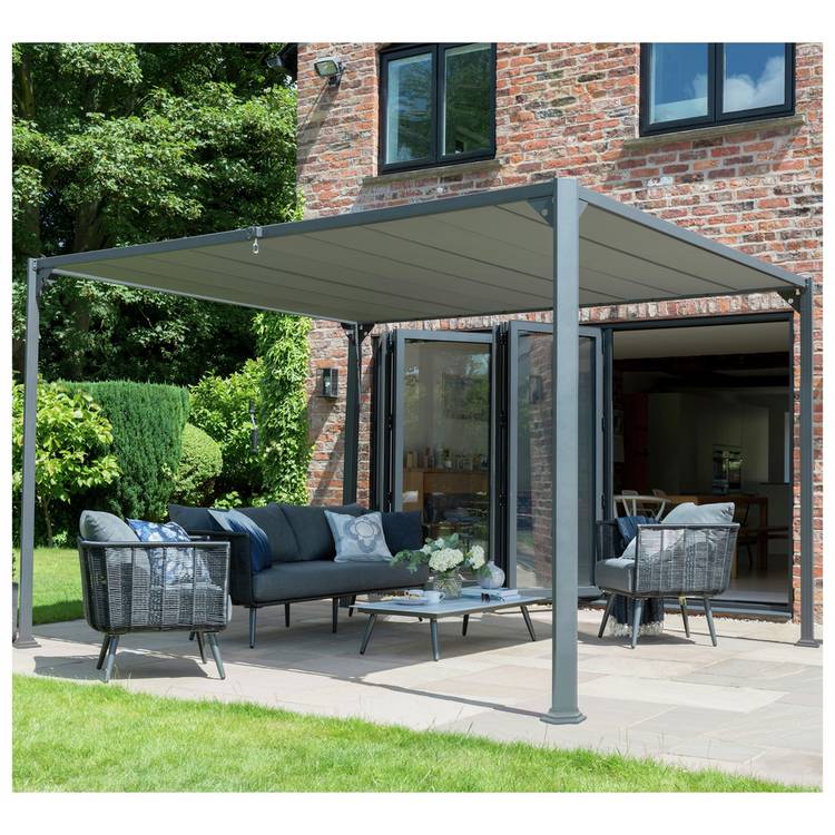 Norfolk Leisure Pandora 3m x 3m Garden Gazebo - Grey
