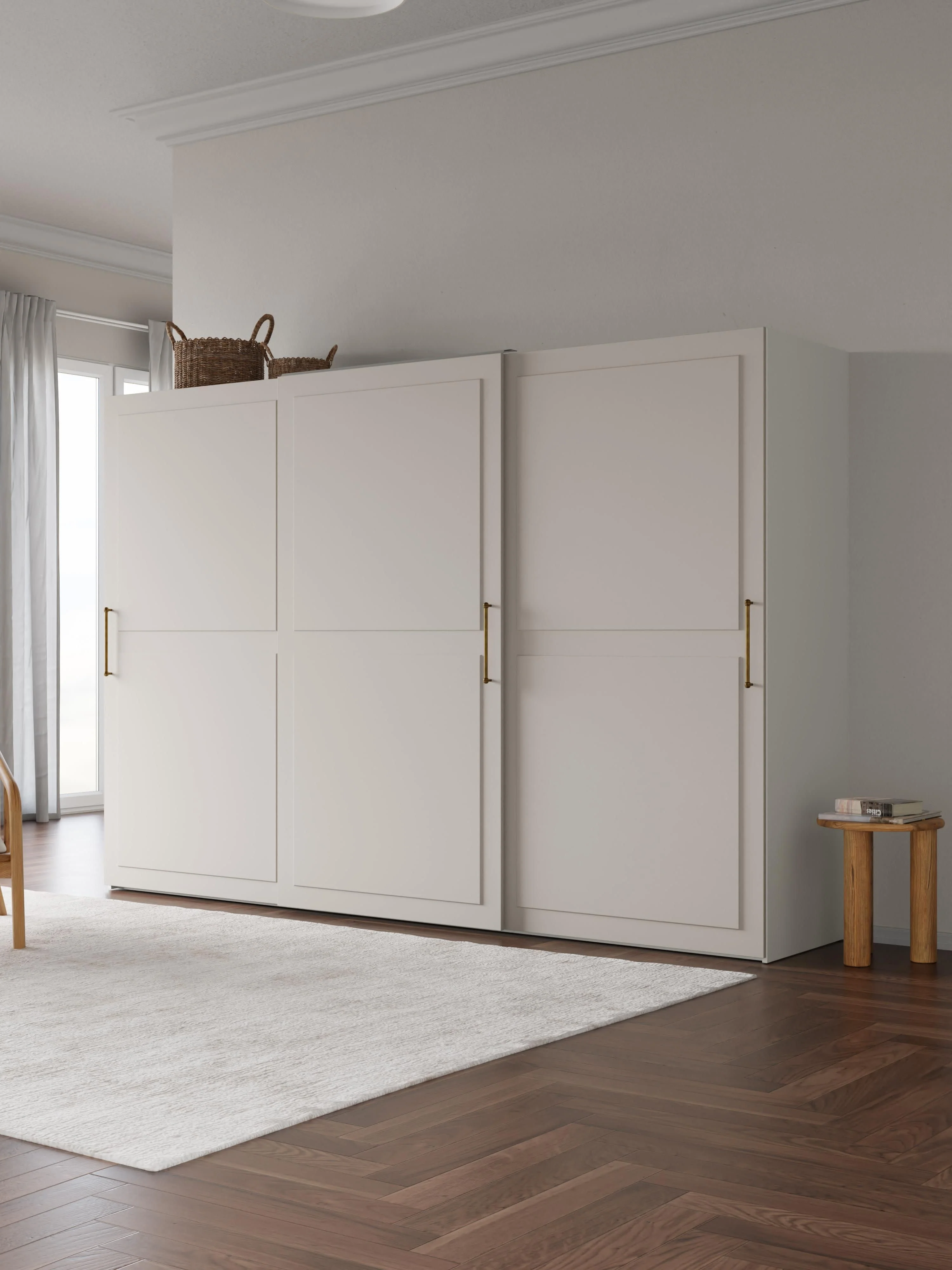 Modularer Schwebetürenschrank Charlotte, 300 cm Breite, in verschiedenen Größen