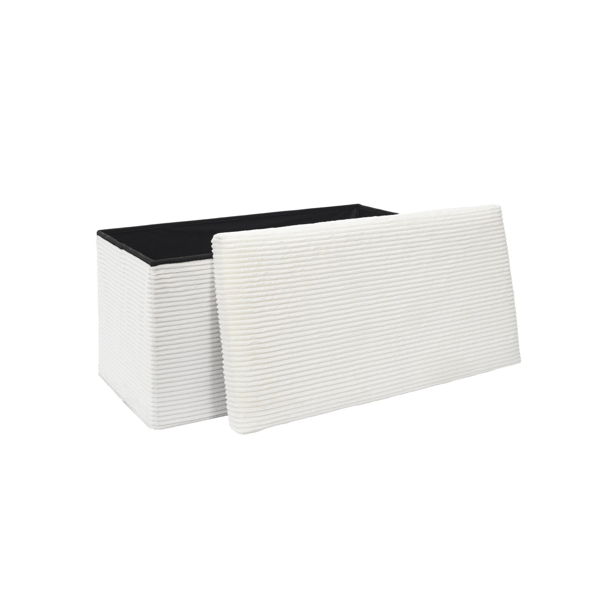 Banc-coffre pliable uni c&ocirc;telé