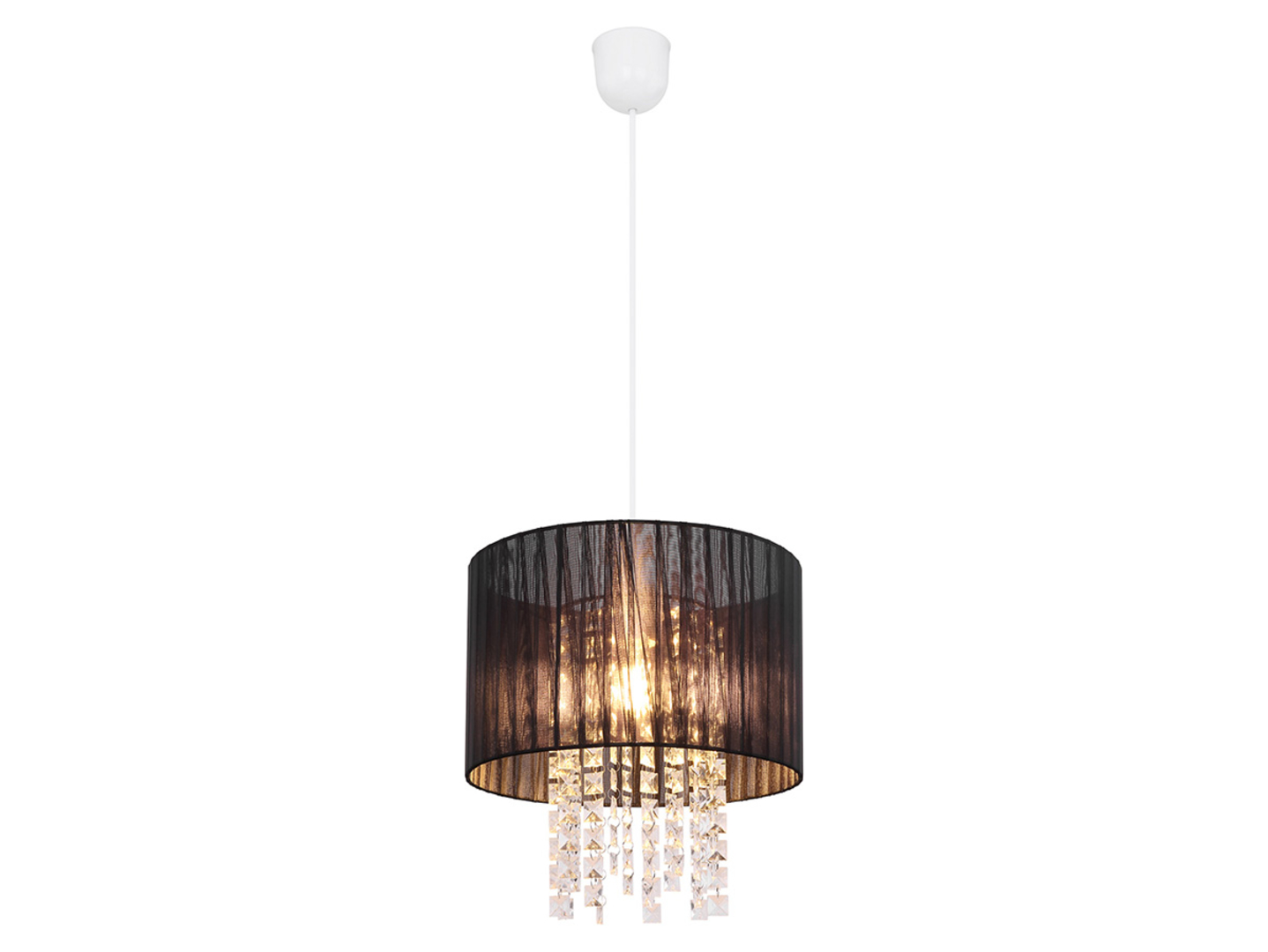 Lampa wisząca Pyra tkaninowa czarna