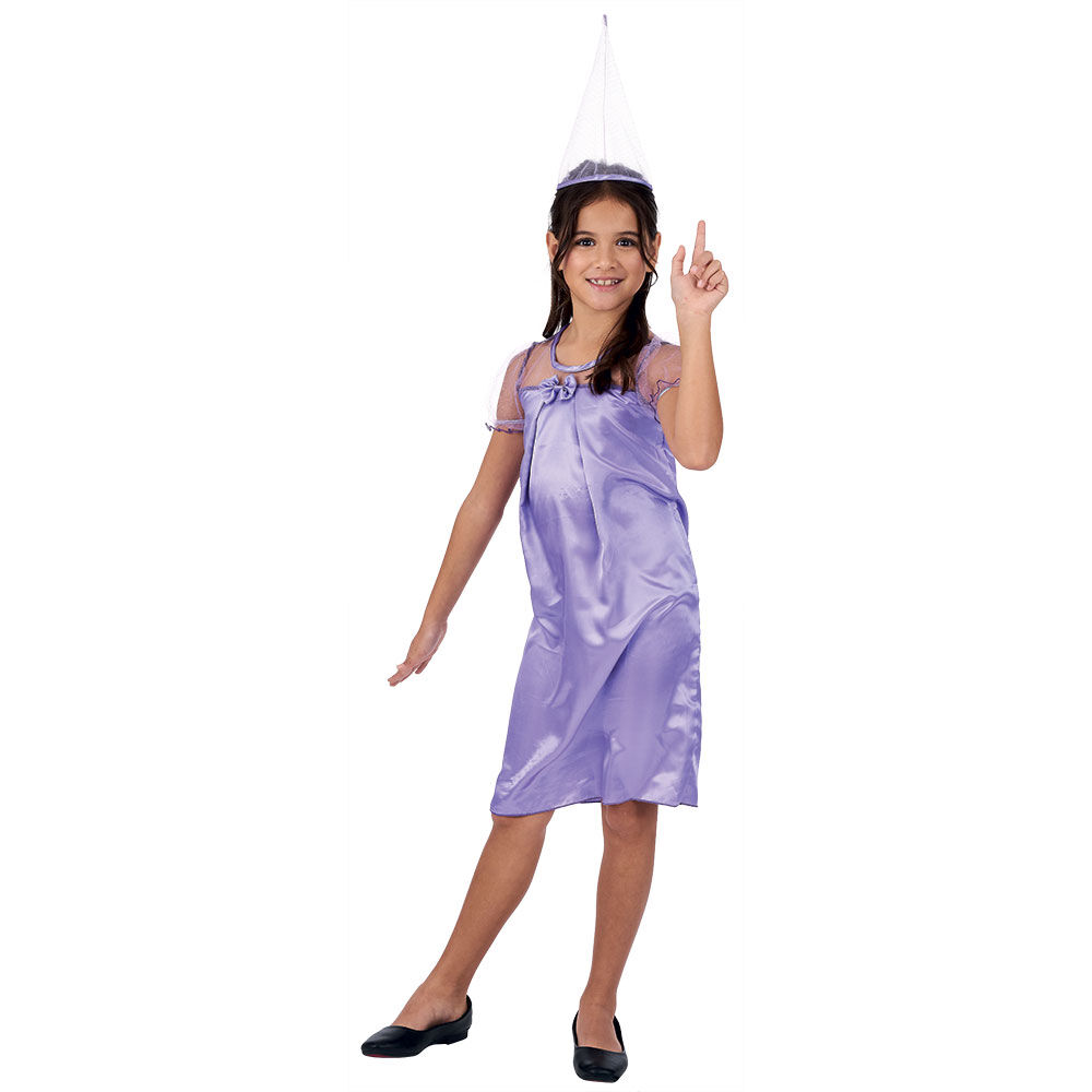 Déguisement fille Fée magique bleu robe et chapeau 11/14 ans