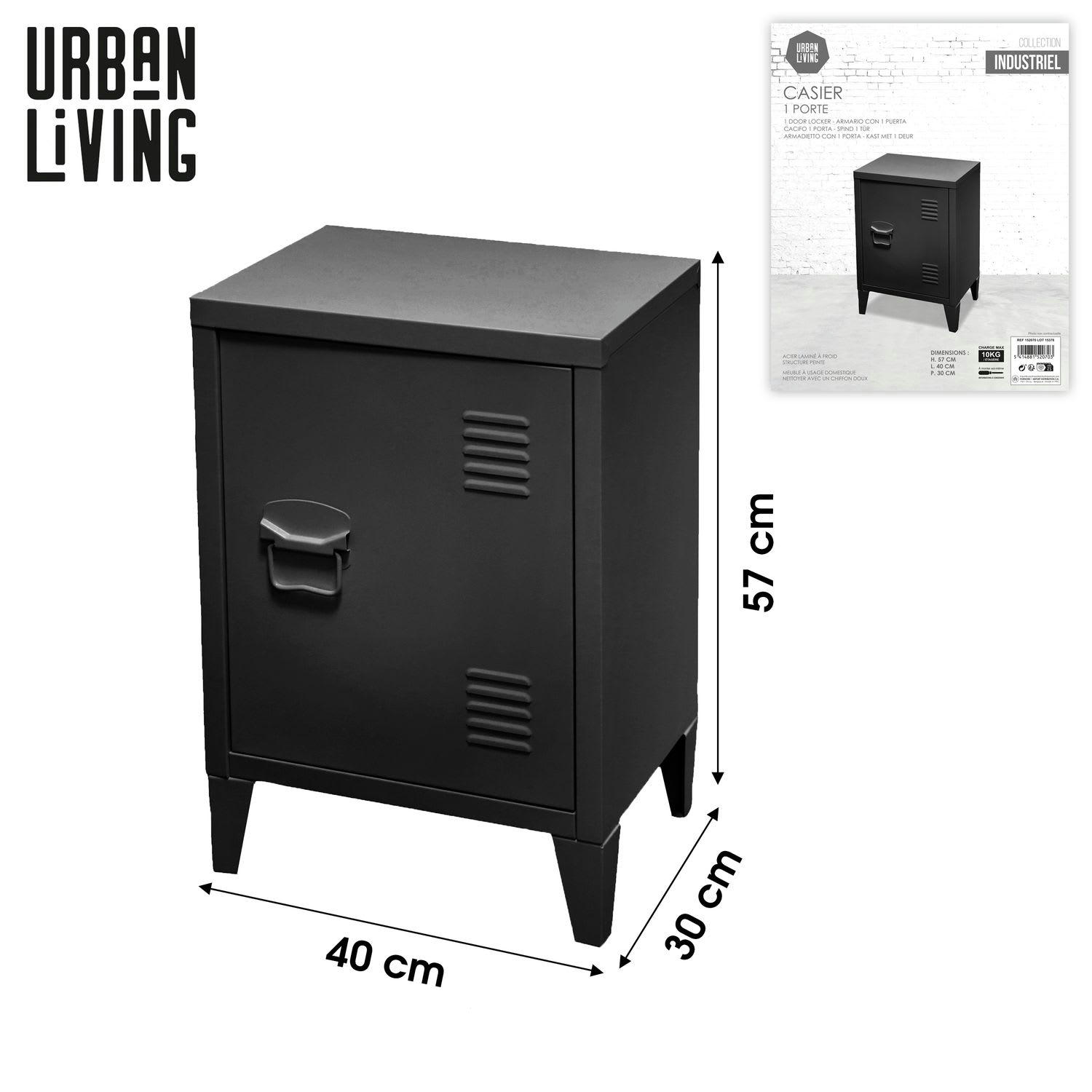 - Casier 1 porte noir