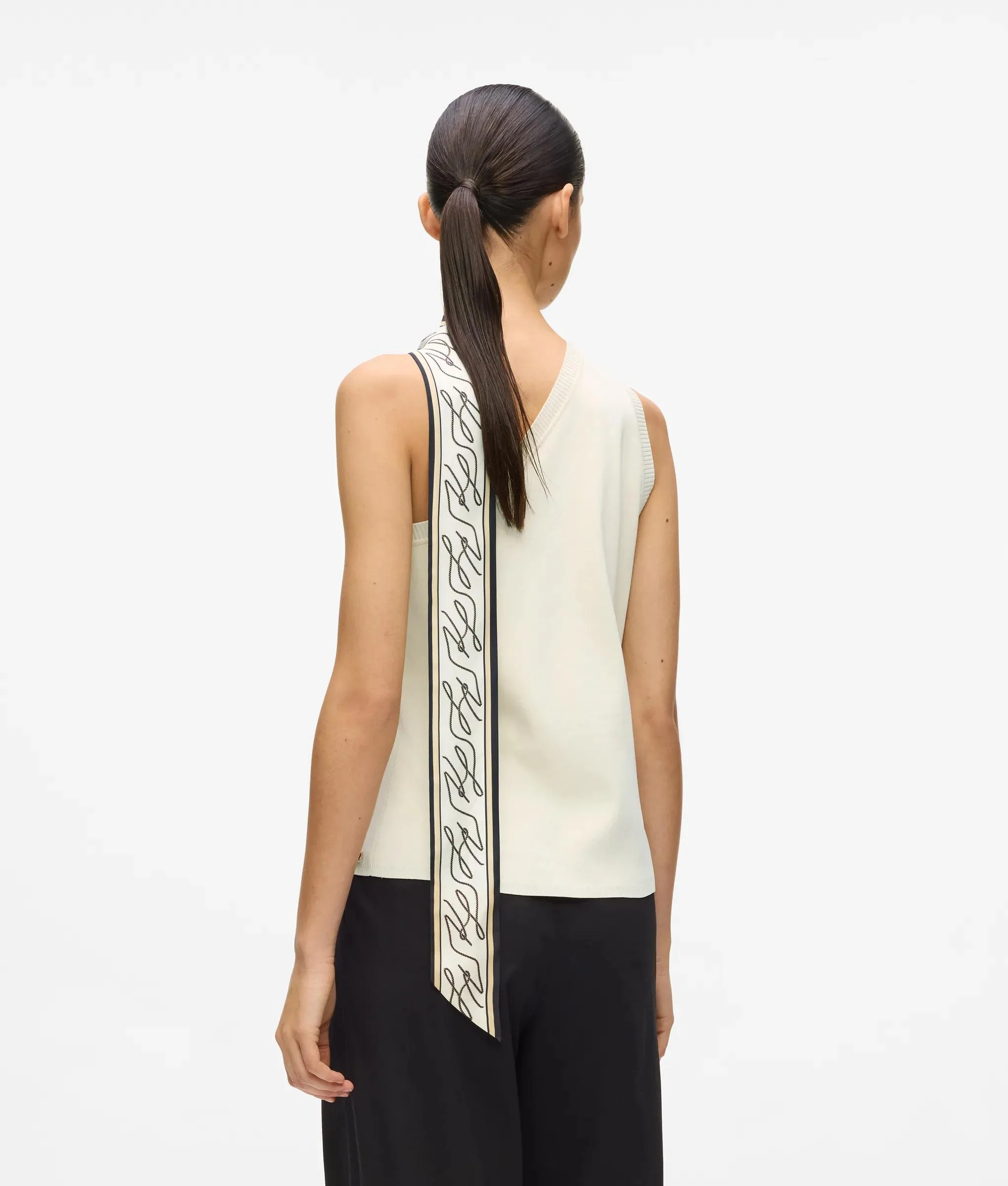 Haut en maille avec imprimé foulard