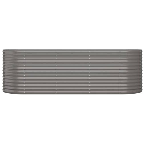 NNEVL Garden Planter Powder-coated Steel 224x80x68 cm Grey
