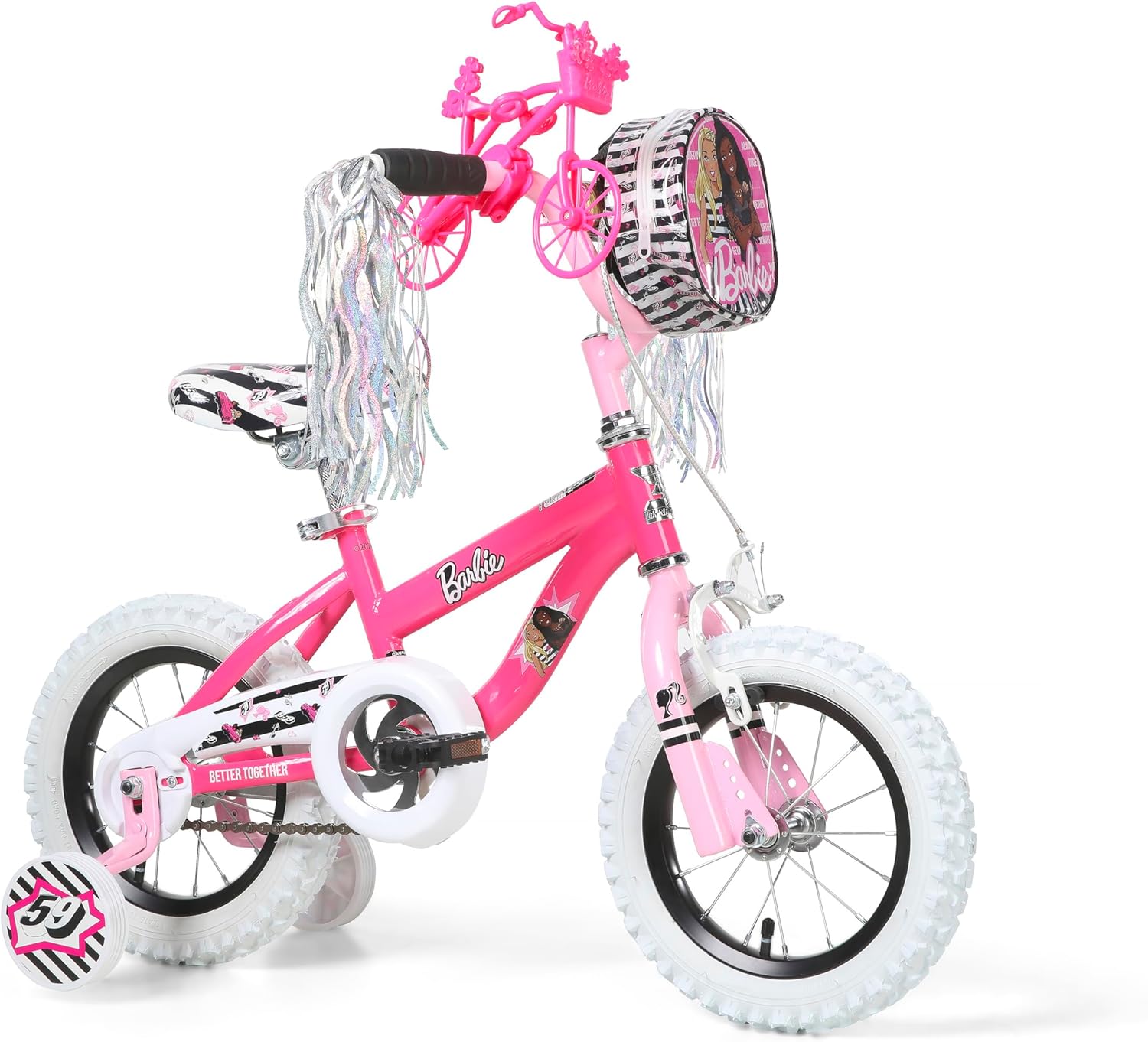 Dynacraft Barbie 16-inch Girls' Bike for Kids Ages 5-7 Years - Fun and Stylish Design, Sturdy and Durable, Perfect for Kids Learning to Ride, Easy to Assemble, Ideal for Young Riders