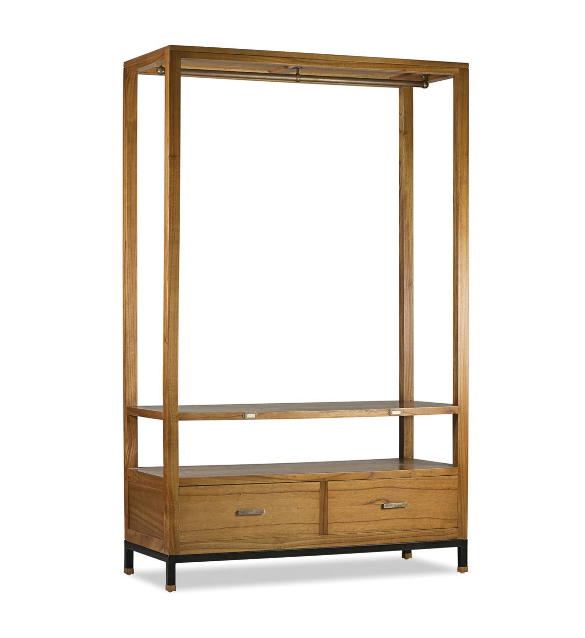 MADHU - Portant en bois de mindi et métal noir H190