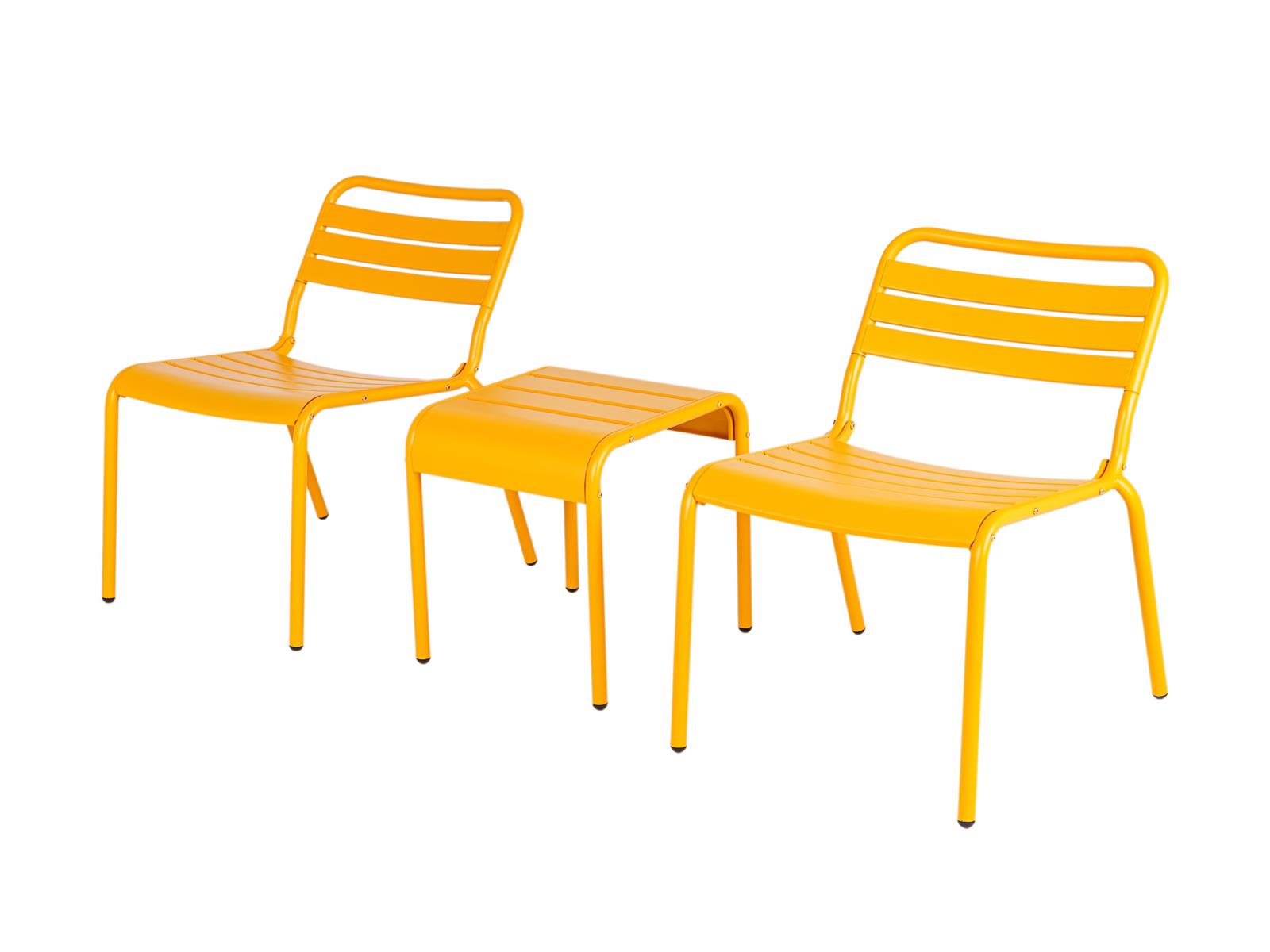 MaximaVida metalen loungestoel set Max okergeel