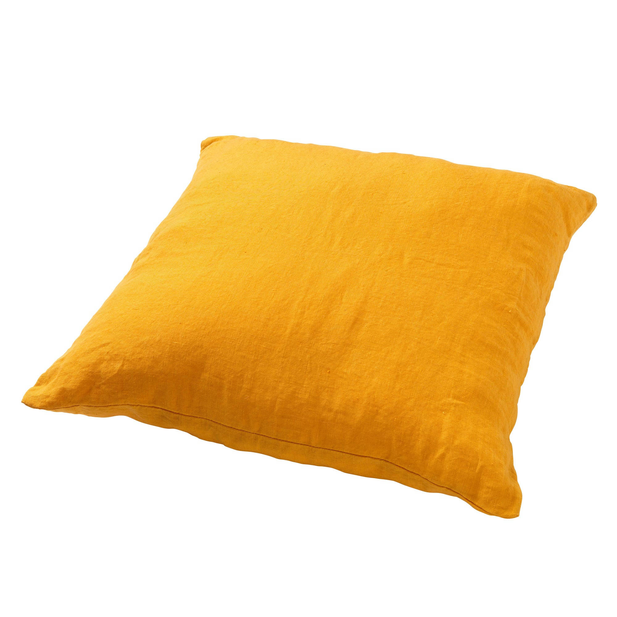- Housse de coussin jaune en laine-45x45 cm uni