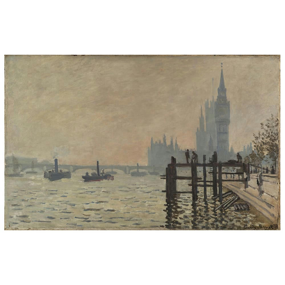 - Tableau la Tamise à Westminster Claude Monet 60x90cm