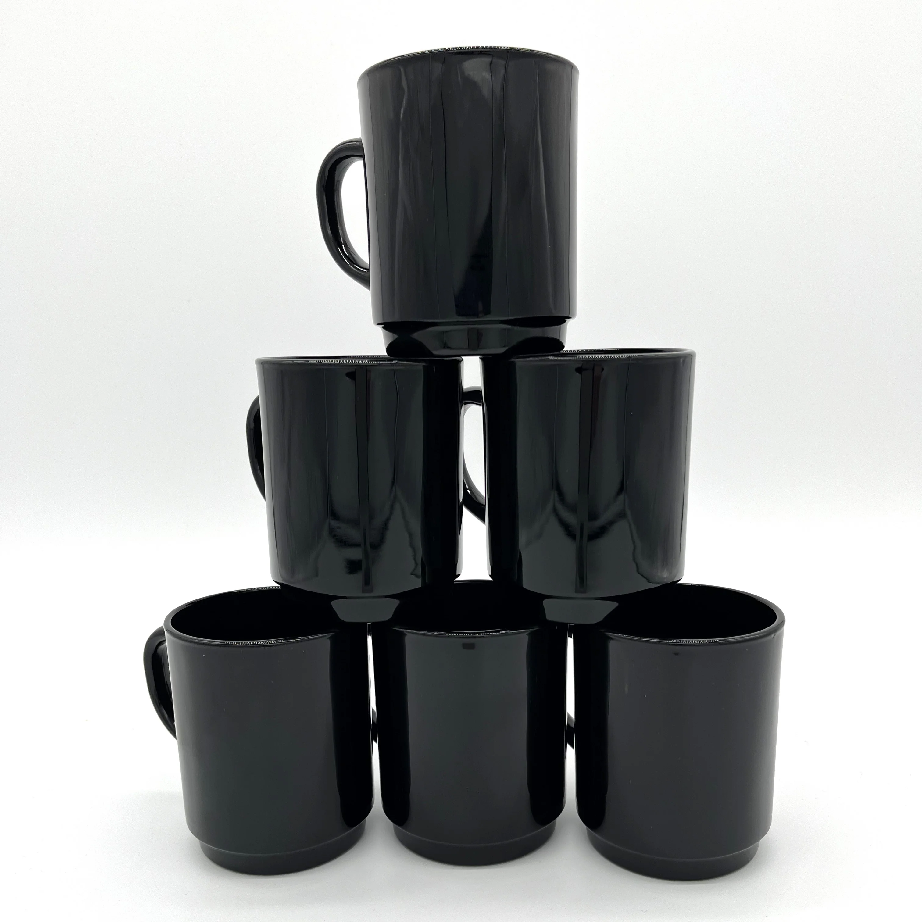 Versailles - Mug en verre Noir 26 cl (Lot de 6)