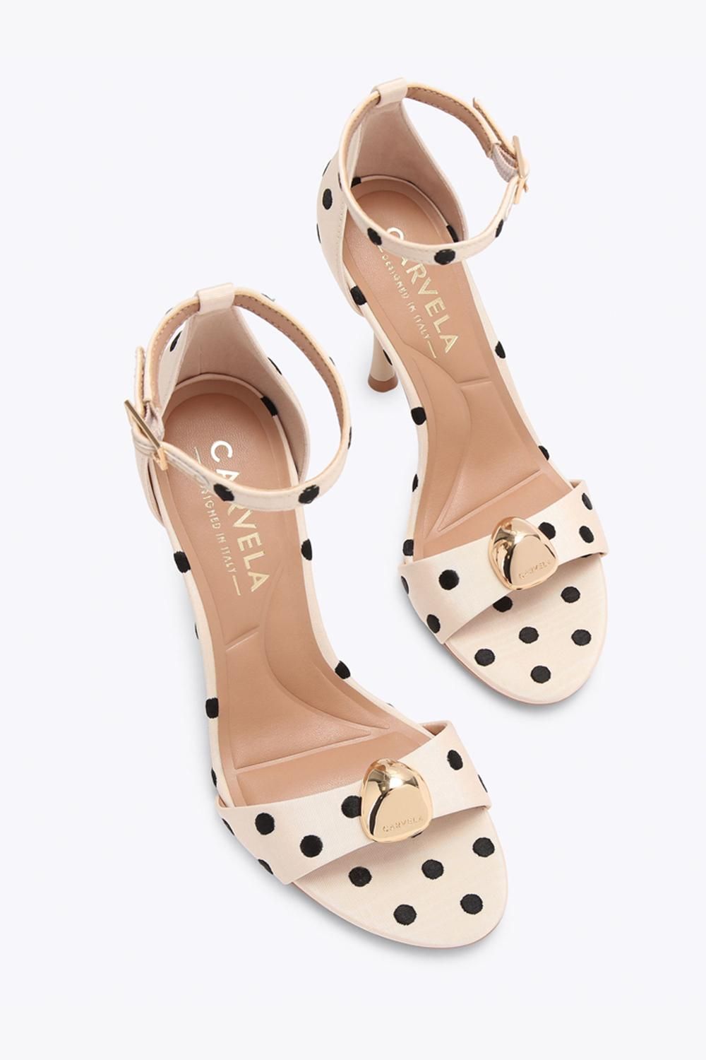 Carvela Incanto Sandal Polka' Fabric Heels
