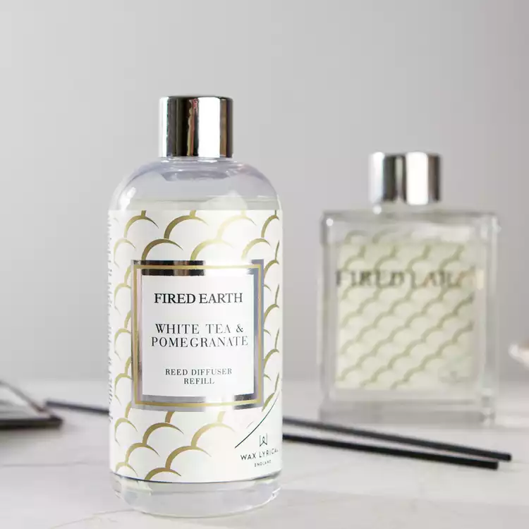 Fired Earth 200ml Diffuser Refill- White Tea & Pomegranate