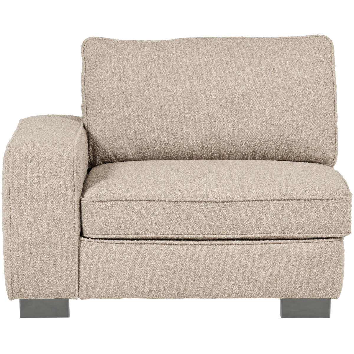 vtwonen element 1-zits met arm links Lazy - Bouclé - Naturel
