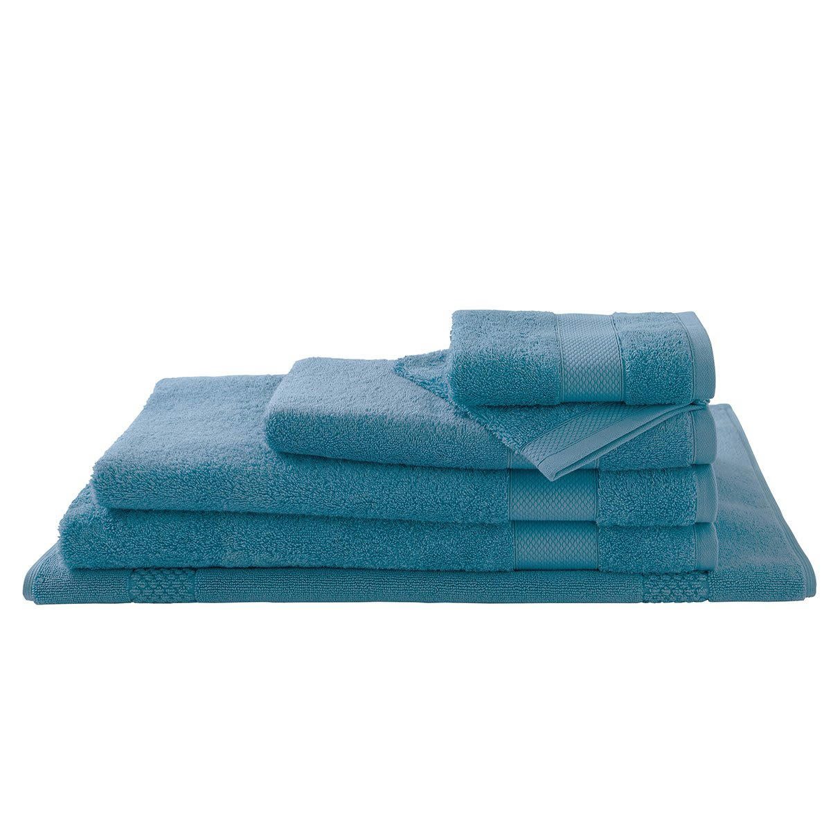 PÉTALE - Tapis de bain coton azur 60x80 cm