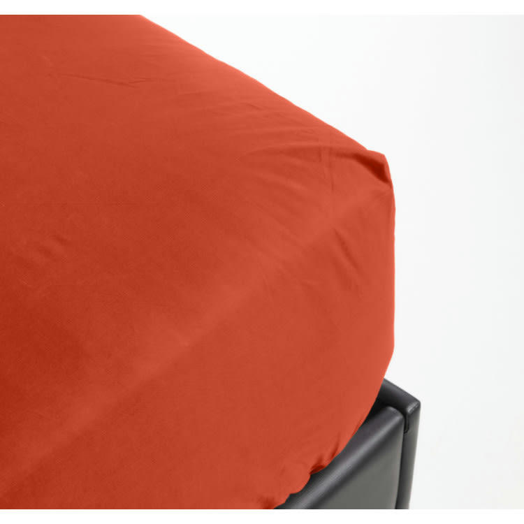 PERCALE MONTELEONE - Drap housse grands bonnets percale marron 140x190