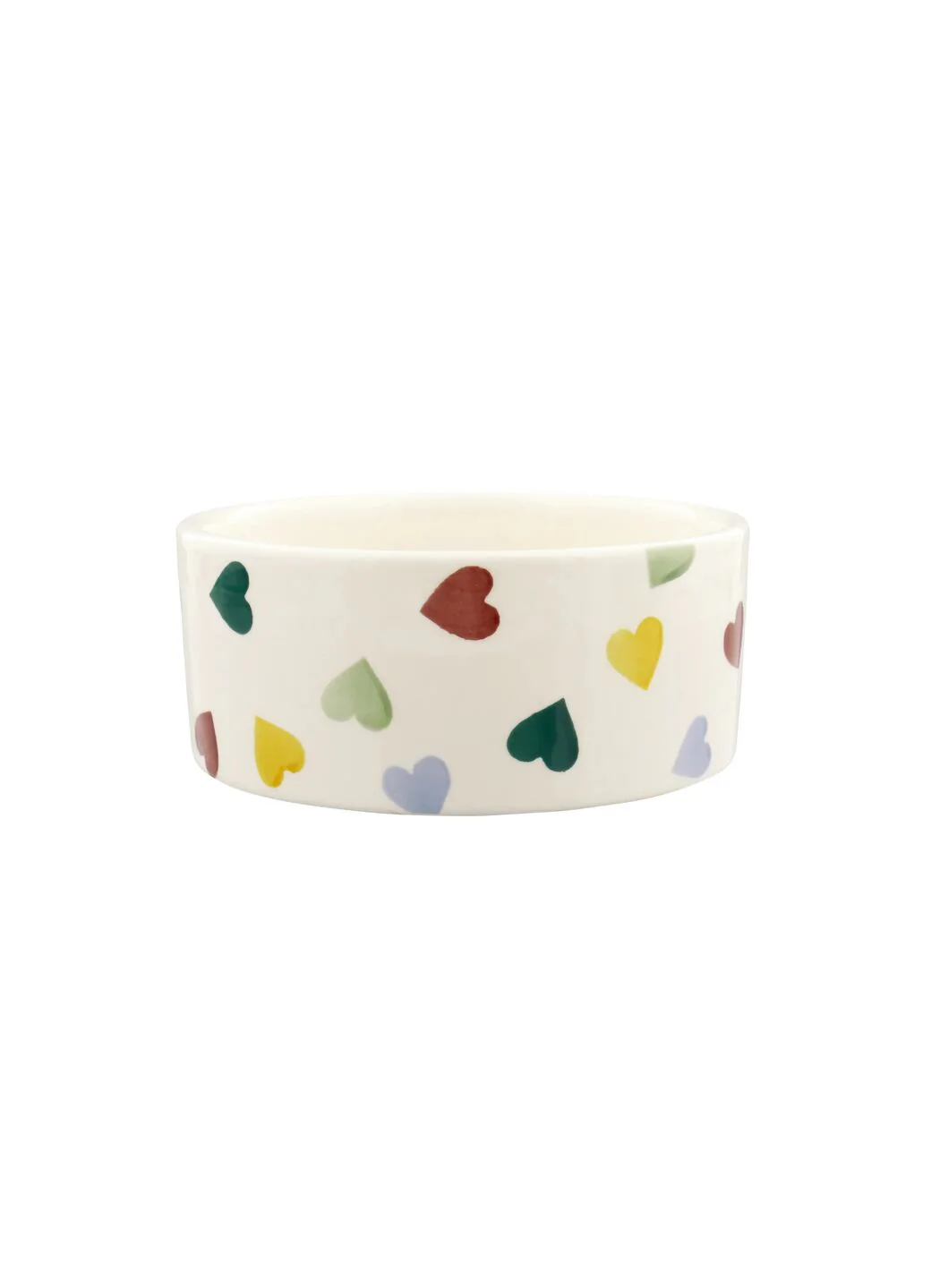 Personalised Polka Hearts Small Pet Bowl