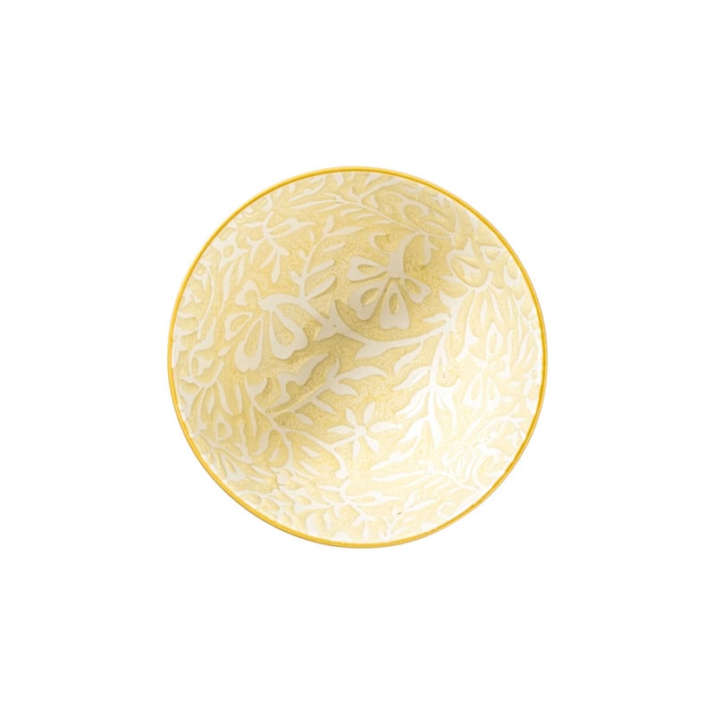 Schaaltje Lilly klein - geel/roze - &Oslash;9.2x4.8 cm