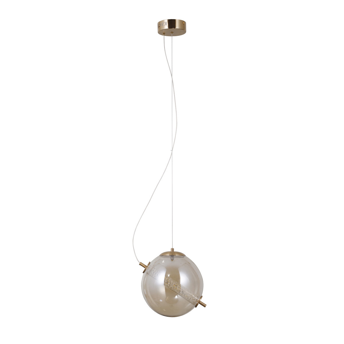 Lampa wisząca NOLA złoto-bursztynowy LED 1x12W Ciepła biel 1020lm Italux