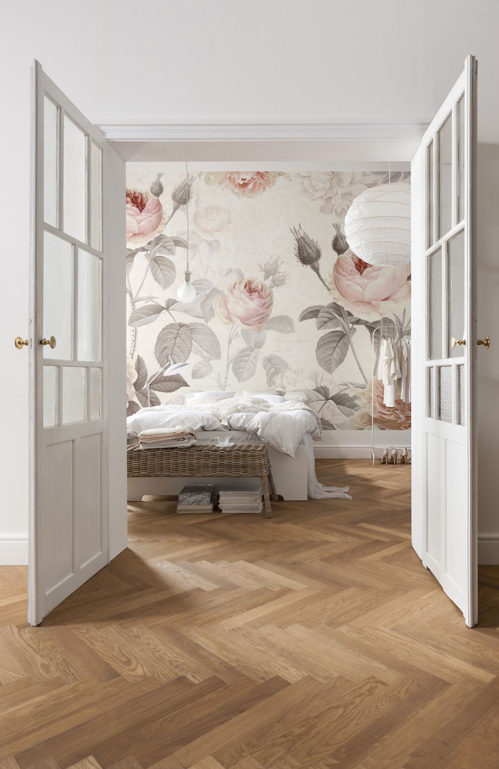 Sanders & Sanders fotobehang pioenrozen roze en grijs - 368 x 248 cm - 612145