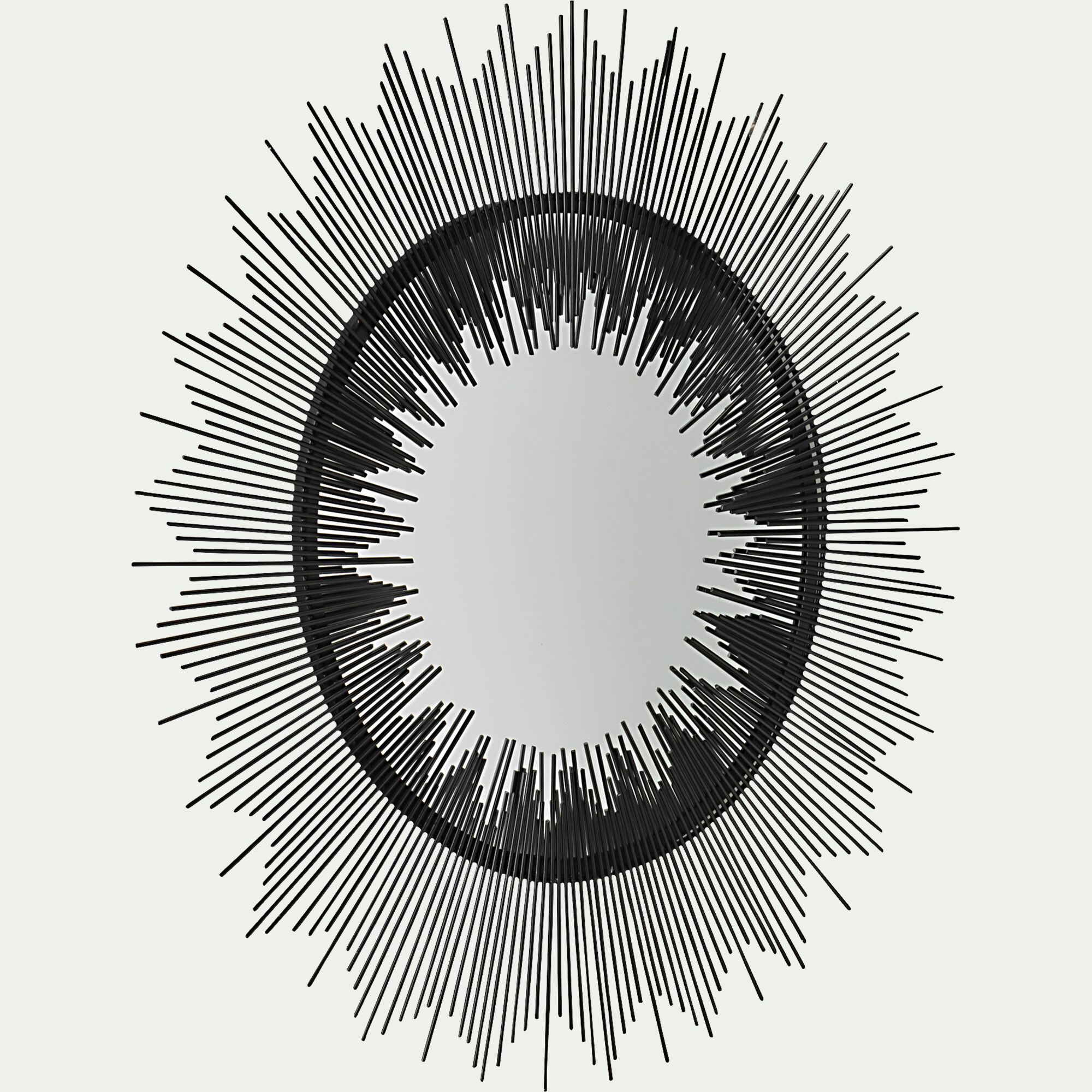 ANAYA - Miroir soleil en acier et verre - gris D81cm