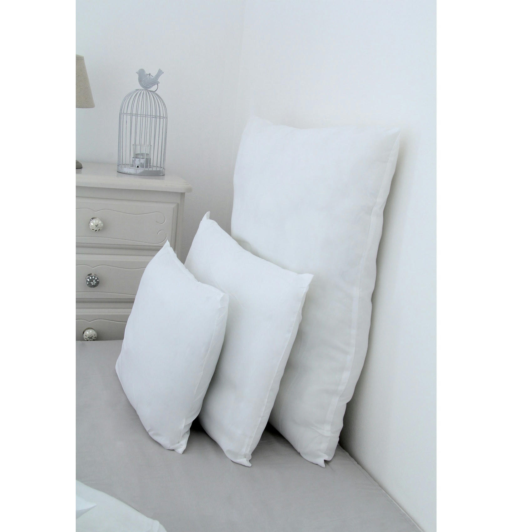 - Oreiller bébé en microfibre blanc 35x40