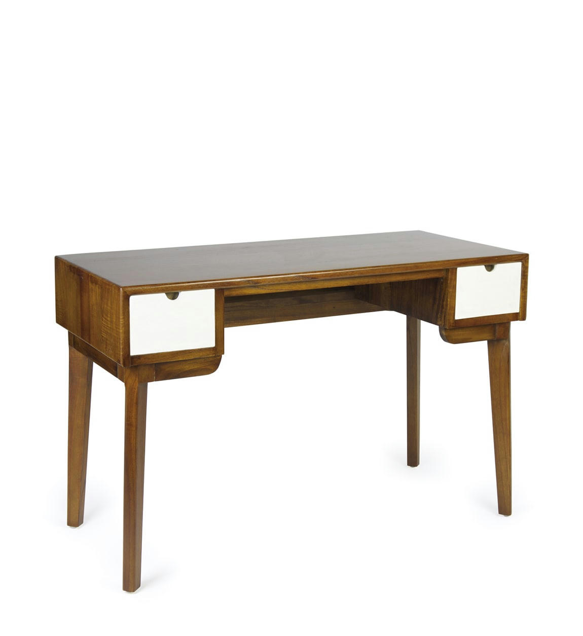 ARTIC - Bureau en bois marron et blanc L 120 cm