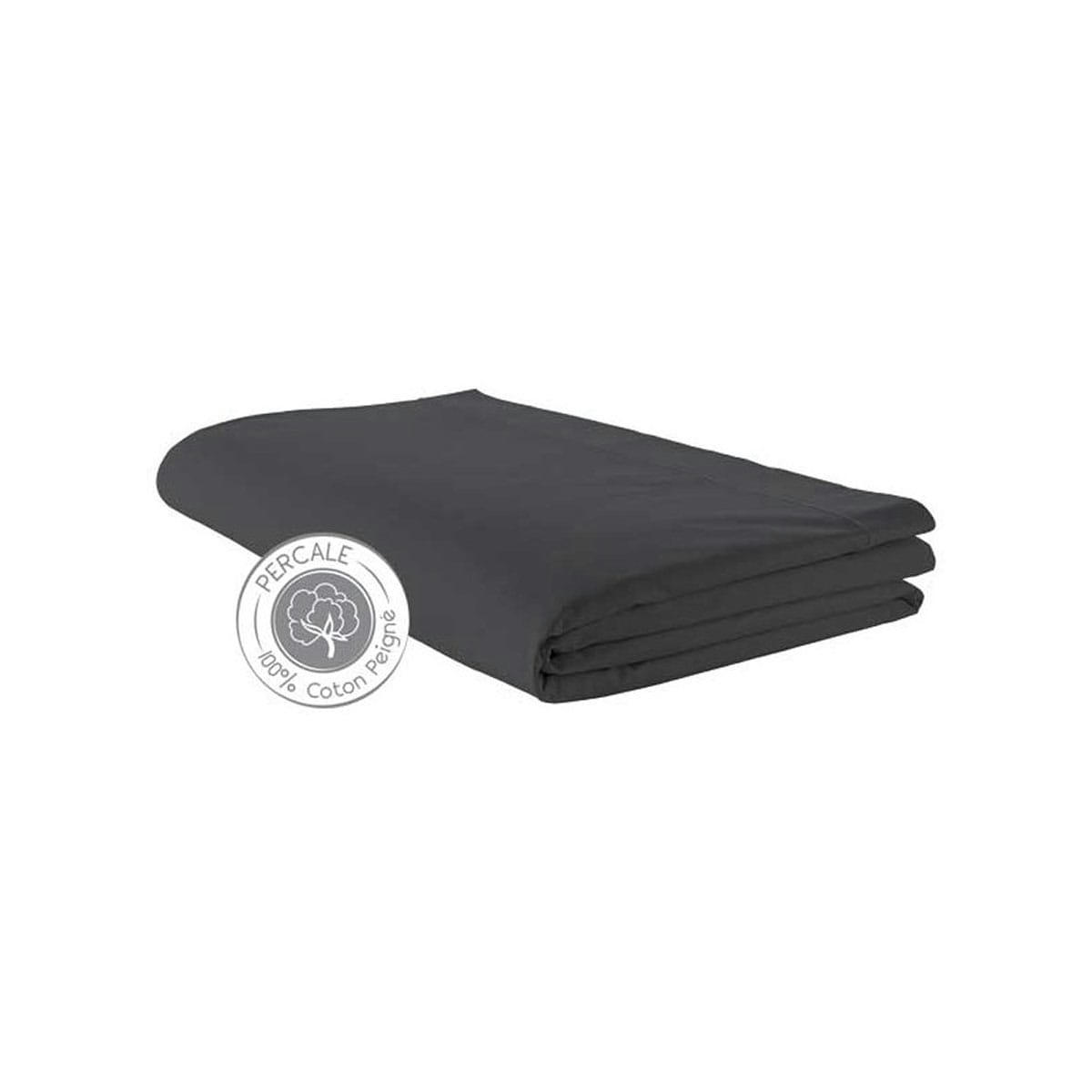 - Drap percale 280 x 325 cm uni percale de coton crème 280x325 cm