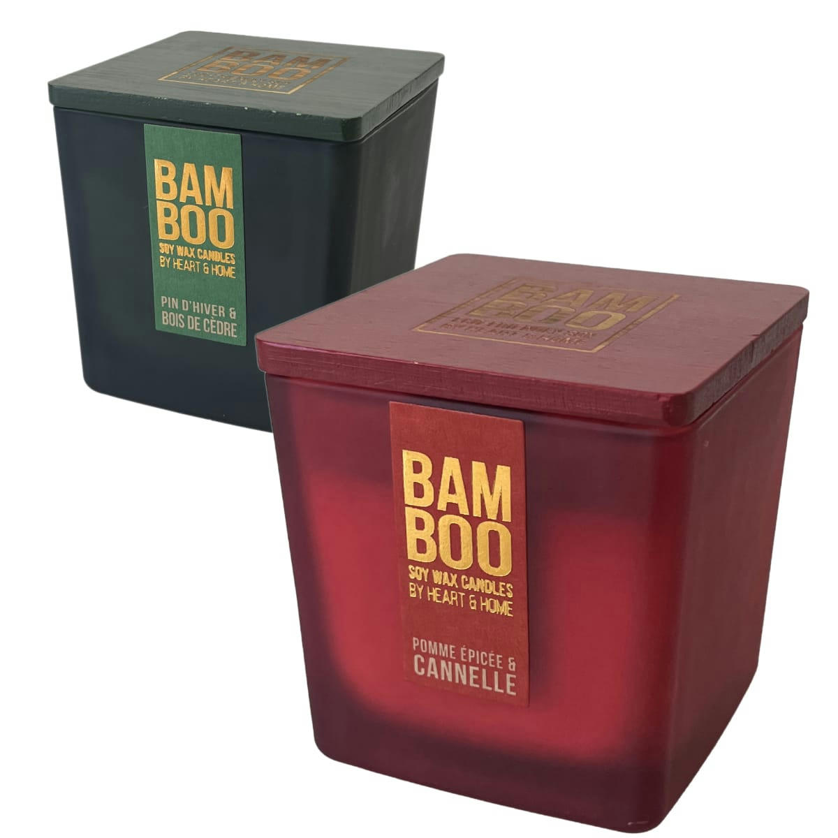 - Boite cadeau de 2 bougies éco responsable heart and home