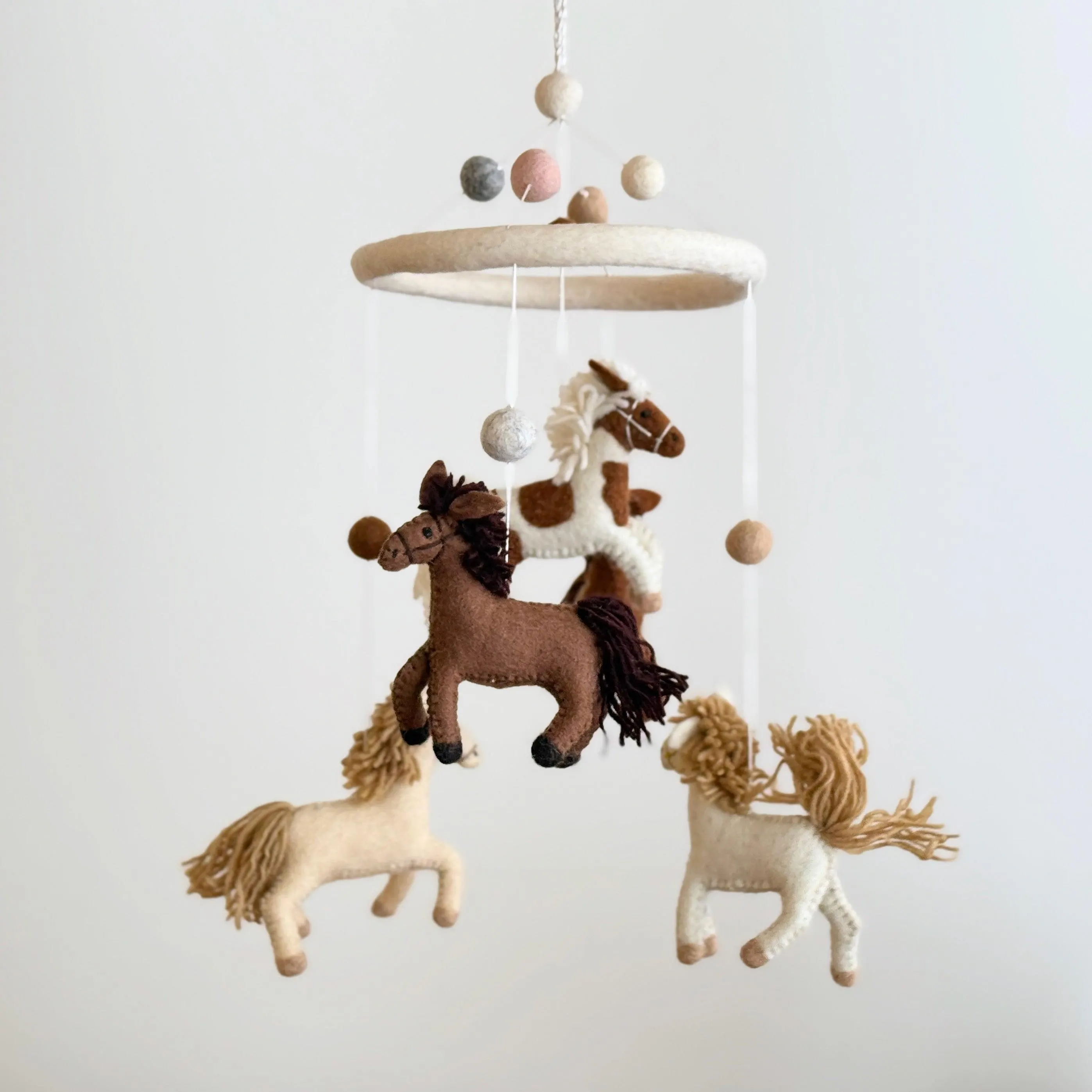 Felt Horse Baby Mobile