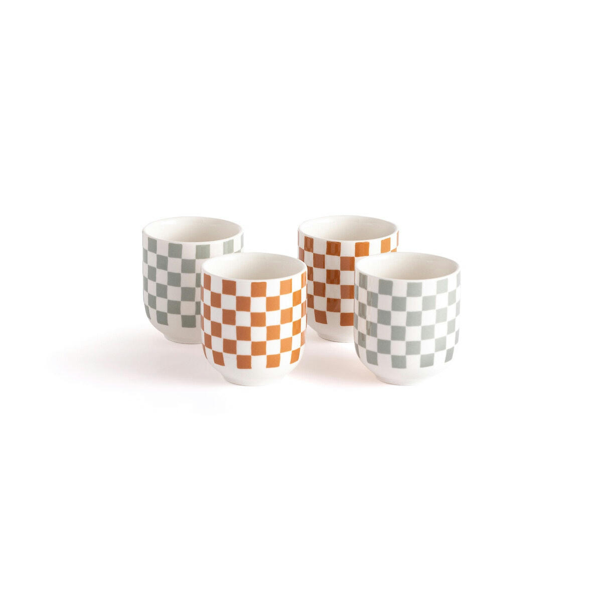 Lot de 4 tasses à café en porcelaine, Damio